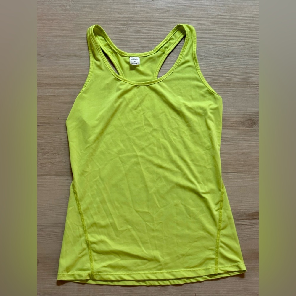 Women’s Activewear / Lime Green Racerback Tank Top / XS / Elevate Your Workout!